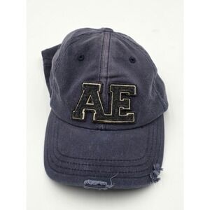 American Eagle Outfitters AE Navy Blue Distressed Baseball Cap OS